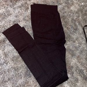 Back leggings a little sheer. Work well for layers in winter. Super comfy. Small